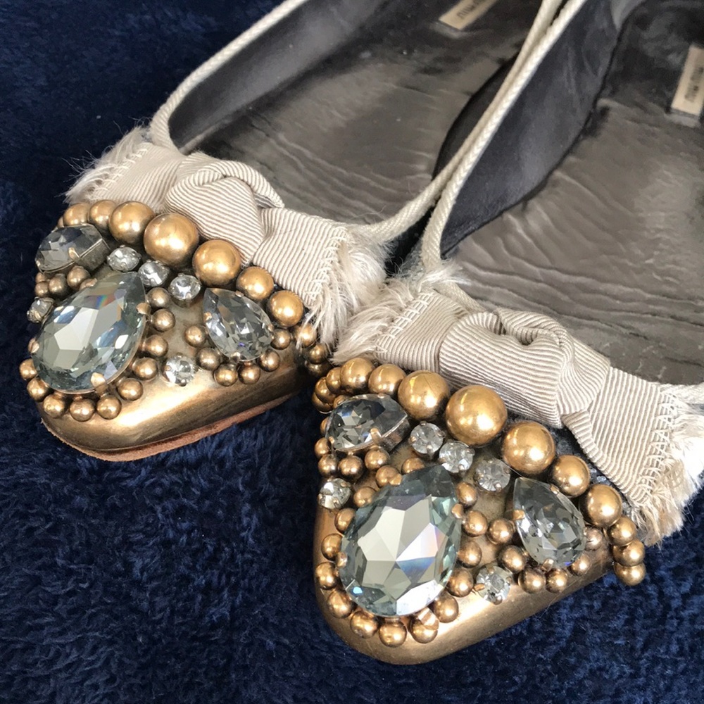 Miu Miu glitter embellished crystal metallic chic - Picture 2 of 8